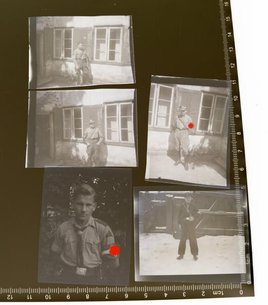 fünf alte Negative - Portraits Pimpf HJ und SA-Mann